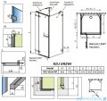 Radaway Euphoria KDJ+S Drzwi prysznicowe 80 lewe szkło przejrzyste 383512-01L/383221-01L