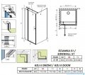 Radaway Eos KDJ II kabina prysznicowa 80x90 lewa przejrzyste 13799420-01L/13799411-01