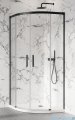 Radaway Idea Black Pdd kabina 100x100cm szkło czarny mat/szkło przejrzyste 387139-01-01/387142-54-01