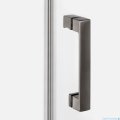 New Trendy Nesta Gunmetal Brushed kabina 100x90x200 cm lewa wspornik równoległy grafit szczotkowany/szkło przejrzyste K-4710