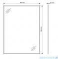 Excellent Kuadro lustro wiszące w ramie czarny mat 80x60 cm DOEX.KU080.060.BL