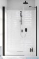 Radaway Nes 8 Black Dws I drzwi wnękowe 140cm lewe czarny mat/szkło przejrzyste 10078120-54-01L/10078113-01-01