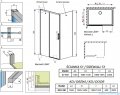 Radaway Idea White Kdj kabina 160x110cm lewa szkło przejrzyste 387046-04-01L/387053-04-01R
