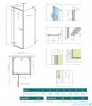 Radaway Euphoria KDJ+S Kabina przyścienna 75x110x75 lewa szkło przejrzyste 383812-01L/383221-01L/383056-01/383034-01