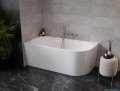 The North Bath Calia wanna wolnostojąca przyścienna lewa 170x80cm + syfon Klik-klak 6845-1701L
