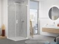 SanSwiss Cadura White Line drzwi wahadłowe 70cm jednoczęściowe prawe z profilem przyściennym biały mat CA1CD0700907