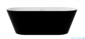 Besco Deeva Matt B&W 170x80 cm wanna wolnostojąca Czarno Biała +  syfon klik-klak Grafitowy Gun Metal #WWA-170DMBM