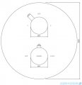 Omnires Y bateria podtynkowa termostatyczna 2-wyjściowa element natynkowy miedź szczotkowana Y1236ROCPB