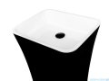 Besco Assos B&W umywalka wolnostojąca biało-czarna 40x50x85cm #UMD-A-WOBW
