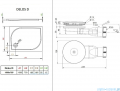 Radaway Essenza New KDJ-B kabina prysznicowa 100x75 prawa przejrzyste + brodzik Delos D + syfon 385083-01-01R/384049-01-01/4D17555-03
