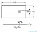 Roca Terran 160x70cm brodzik prostokątny konglomeratowy cafe AP1016402BC01660