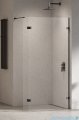 New Trendy Eventa Black Chrome kabina walk-in 140x200 cm jednoelementowa z dodatkową ścianką przejrzyste czarny połysk EXK-6314