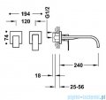 Tres CUADRO Bateria umywalkowa podtynkowa złota 00630002OR