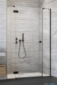 Radaway Essenza Black Dwjs drzwi wnękowe 120cm lewe szkło przejrzyste 1385031-54-01L/1384090-01-01