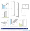 Radaway Essenza 8 Brushed GunMetal Dwj drzwi wnękowe 90cm lewe szczotkowany grafit/szkło przejrzyste 10480612-01-01L/10460237-92-01L