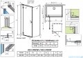 Radaway Essenza Kdj kabina 90x80cm lewa szkło przejrzyste 1385044-01-01L/1384051-01-01
