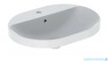 Geberit VariForm Umywalka owalna z półką z otworem na baterię 60x45cm szkliwiony spód 500.733.01.2