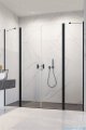 Radaway Nes 8 Black Dwd II drzwi wnękowe 170cm W1 czarny mat/szkło przejrzyste 10081030-54-01/10080167-54-01