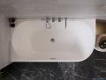 The North Bath Calia wanna wolnostojąca przyścienna lewa 170x80cm + syfon Klik-klak 6845-1701L