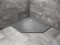 Radaway Doros Pt E Stone brodzik pięciokątny 100x90x5cm lewy antracyt SDRPT1090-01-64SL