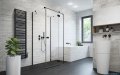Radaway Essenza Black Kdj+S kabina 80x120x80cm prawa szkło przejrzyste 1384051-01-01/1385024-54-01R/1384051-01-01