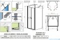 Radaway Eos DWD+2S kabina prysznicowa 80x80x80 przejrzyste 13799400-01/13799450-01/13799450-01