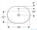 Geberit VariForm Umywalka owalna z półką z otworem na baterię 60x45cm szkliwiony spód 500.733.01.2