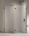 New Trendy Eventa Black Chrome kabina walk-in 100x90x200 cm z dodatkową ścianką przejrzyste czarny połysk EXK-6323/EXK-6329