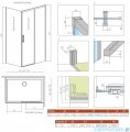 Radaway Idea Kdj Brushed Nickel kabina 150x70cm prawa szczotkowany nikiel 387045-91-01R/387048-91-01L