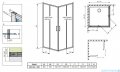 Radaway Premium Pro Kdd  kabina 80x90cm szkło przejrzyste 1017080-01-01L/1017090-01-01R