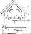 Riho Neo wanna symetryczna 150x150cm biała B077001005