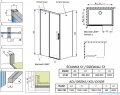 Radaway Idea White Kdj kabina 130x90cm lewa szkło przejrzyste 387043-04-01L/387050-04-01R