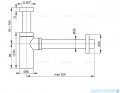 Alcaplast półsyfon umywalkowy DN32 DESIGN metalowy, okrągły A400