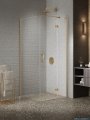 New Trendy Nesta Gold Brushed kabina 100x110x200 cm prawa wspornik równoległy złoto szczotkowane/szkło przejrzyste K-4446
