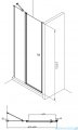 Roca Capital drzwi prysznicowe 120x200cm przejrzyste AM4612012M