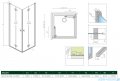 Radaway Nes 8 Black Kdd B kabina 90x100cm czarny mat/szkło przejrzyste 10074090-54-01L/10074100-54-01R
