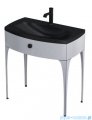 Oristo Louis umywalka konglomeratowa meblowa czarny mat 82x48cm UME-LU-82-94