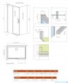 Radaway Idea Gold Kdj kabina 130x75cm lewa złoty połysk/szkło przejrzyste 387043-09-01L/387049-09-01R