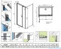 Radaway Eos KDS I kabina prysznicowa 100x90 lewa przejrzyste 137551-01-01L
