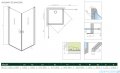 Radaway Nes 8 Black Kdd I kabina 100x90cm czarny mat/szkło przejrzyste 10071100-54-01L/10071090-54-01R