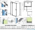 Radaway Essenza Pro Gold Kdj kabina 120x70cm lewa złoty połysk/szkło przejrzyste 10097120-09-01L/10098070-01-01