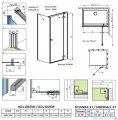 Radaway Fuenta Kdj kabina 110x70cm prawa chrom połysk szkło przejrzyste 1384041-01-01R/1384048-01-01