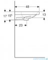 Geberit Acanto Umywalka ścienna bez otworu na baterię 120x48 cm 501.880.00.7