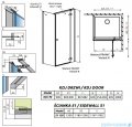 Radaway Fuenta New Kdj kabina 90x120cm prawa szkło przejrzyste 384044-01-01R/384054-01-01