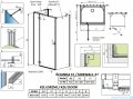 Radaway Essenza Black Kdj+S kabina 90x120x90cm lewa szkło przejrzyste 1384050-01-01/1385024-54-01L/1384050-01-01
