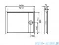Roca Granada Medio brodzik prostokątny 140x80x7,5cm biały A27T008000