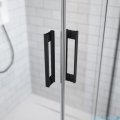 Radaway Idea Black 8 Dwj drzwi wnękowe 110cm lewe czarny mat/szkło przejrzyste 10330570-54-01L/10350503-01-01