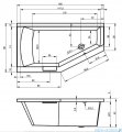 Riho Geta wanna asymetryczna 160x90cm z hydromasażem JOY prawa B029005005