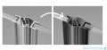 Radaway Nes Black Dwj II drzwi wnękowe 110cm prawe czarny mat/szkło przejrzyste 10036110-54-01R
