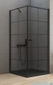 New Trendy New Soleo Black 90x90x195 cm kabina kwadratowa prawa wspornik skośny przejrzyste D-0285A/D-0121B